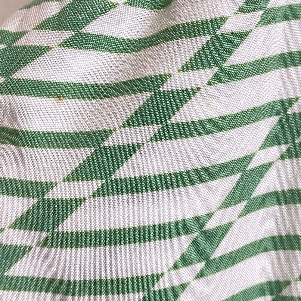 Ava Sky Green White Geometric Women Jumpsuit Small Jumper Jorja Green Ladder NWT - Picture 8 of 10
